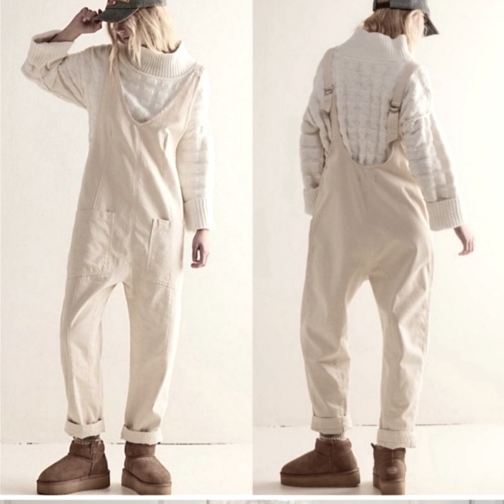 Free People Cream Jumpsuit Sizes XS,M,L